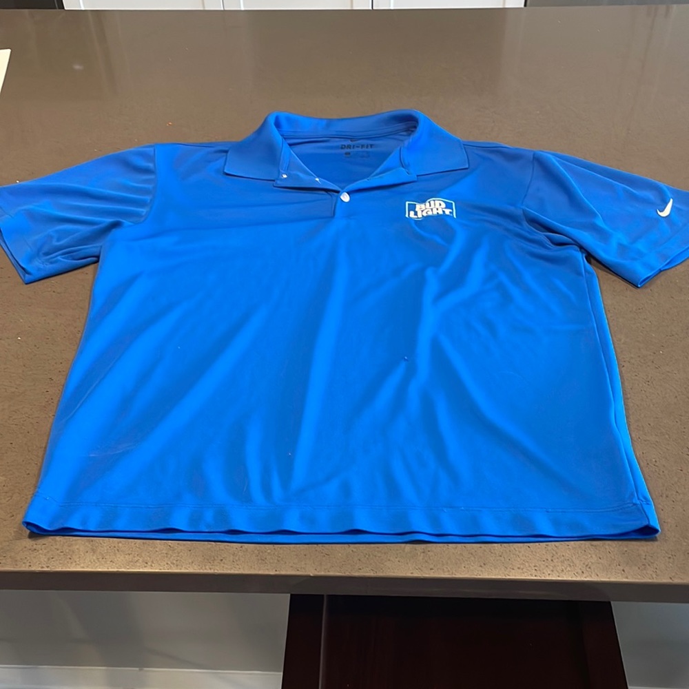 Bud Light Nike dry fit polo, size small